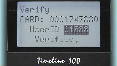 TimeLine 100_07-RFID Cards Verification