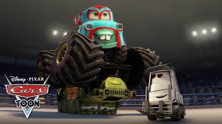 😎 Monster Truck Mater in the Ring! | Cars Toons | Disney Kids screenshot 1