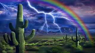 Rain & Thunder Sounds for Deep Sleep | Fall Asleep to Desert Monsoon by Relaxing White Noise 23,823 views 1 month ago 10 hours