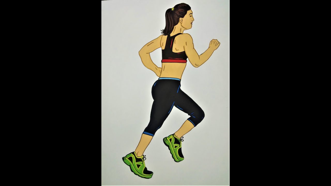 Hand sketch athlete on track starting to run Vector Image