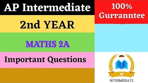 AP Inter 2nd year maths 2b supplementary important questions