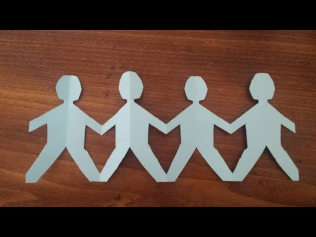How To Make A Paper Family Chain Of People Doll Chain Youtube
