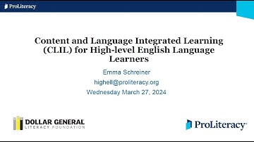 Content and Language Integrated Learning (CLIL) for High-level English Language Learners