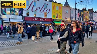 London Winter Vibes 🧣 A Walk-around in Oxford Street and Rocking Camden Town [4K HDR]