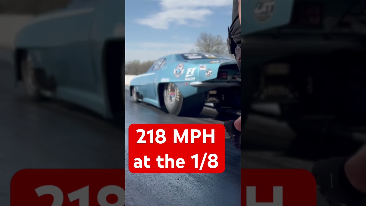 218 MPH at the Eighth mile 🤯2024 champ Mark Micke. 