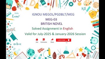 MEG 03 SOLVED ASSIGNMENT in English | MEG 03 Solved Assignment in English July-2025 & Jan-2026