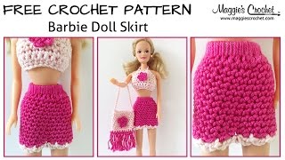 Doll Skirt Free Crochet Pattern - Right Handed