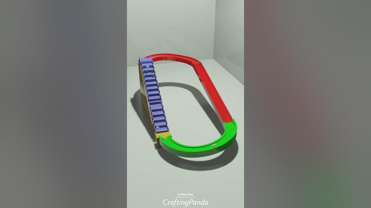 Tabletop marble run with escalator ASMR YouTube