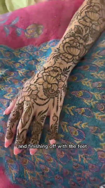 Indian & Vietnamese Bridal Henna Fusion! 🪷 #mehndi #henna #satisfyingvideos