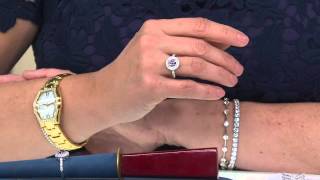 Epiphany Diamonique 2.20 cttw, Double Halo Orchid Ring with Antonella Nester