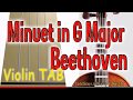 Minuet In G Major Beethoven Violin Play Along Tab Tutorial