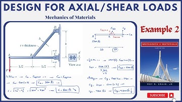 Design for Axial Loads and Direct Shear Example 2 (Factor of Safety) - Mechanics of Materials