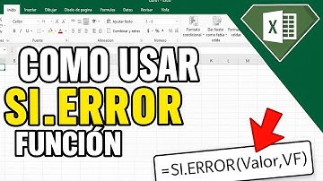SI.ERROR COMO Y CUANDO SE USA LA FUNCIÓN PARA CAMBIAR EL MENSAJE DE ERROR DE FÓRMULA EN EXCEL 💡