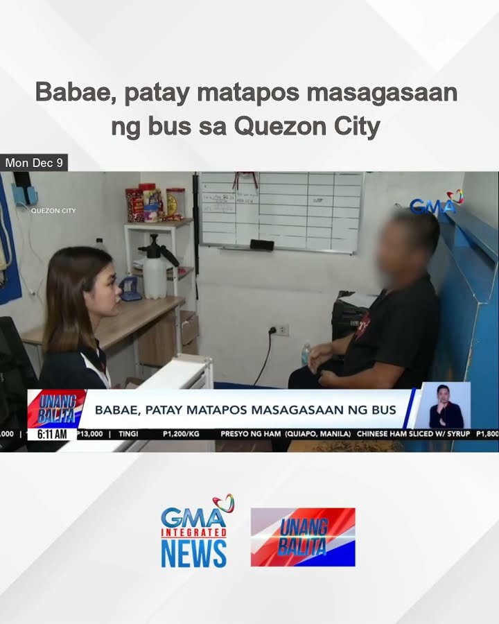 Babae, patay matapos masagasaan ng bus sa Quezon City | Unang Balita