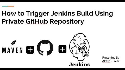 Setup Jenkins for private GitHub Repository | How to Trigger Jenkins Build Using Private GitHub Repo