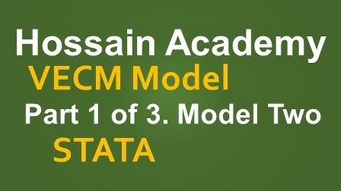 VECM. Model Two. Part 1 of 3. STATA