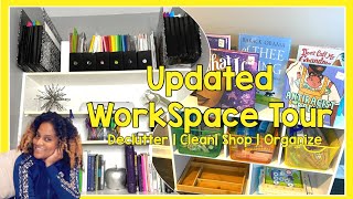 Updated Desk Tour 2021 | Declutter and Design My Office Space | Ultimate #CleanWithMe