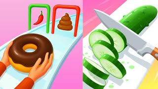 🍕 Perfect Slices vs 🧑‍🍳 Bakery Stack: Cooking Games - All Levels SpeedRun Android iOS Gameplay Ep10 screenshot 3