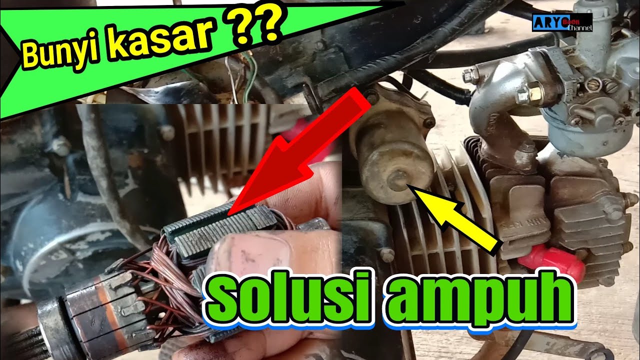 Cara mengatasi starter rusak, bunyi kasar...Servis starter motor YouTube