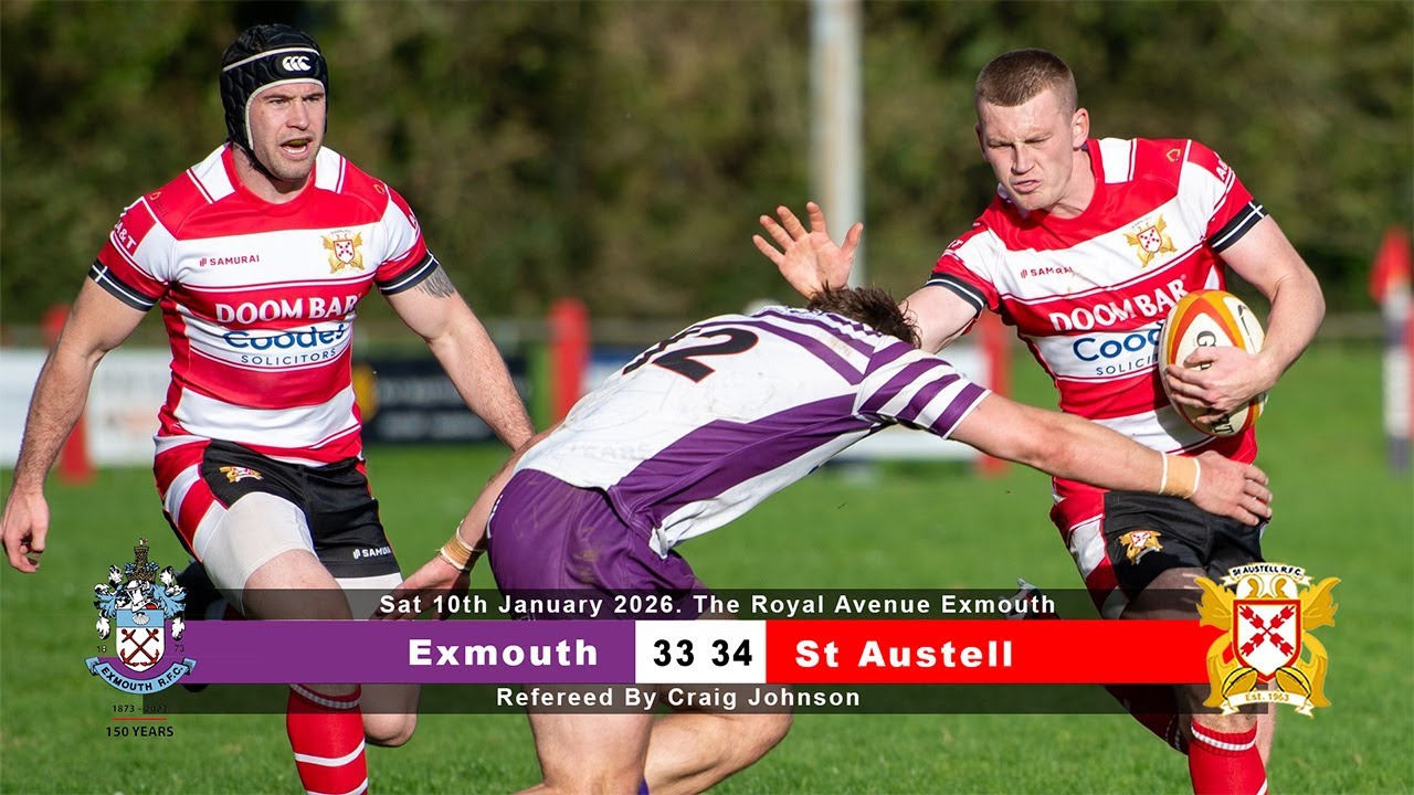 Exmouth 33 34 St Austell 10th Jan 2026Whole Game. Refereed By Craig Johnson
