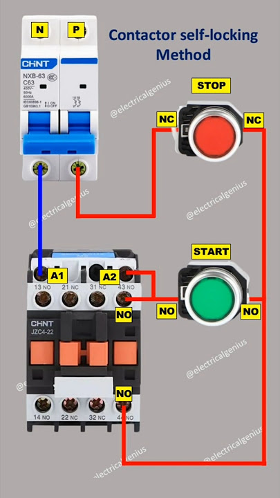 Penahan Kontaktor | Metode Pengkabelan Pengunci Otomatis Kontaktor | kontaktor #listrik