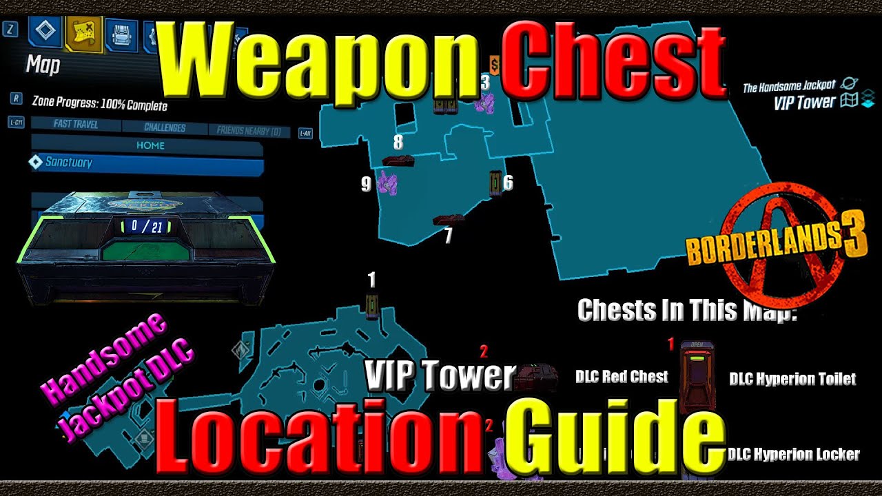 Borderlands 3 Weapon Chest Location Guide VIP Tower Handsome