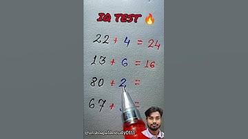 IQ TEST 🔥 ONLY FOR GENIUS 😱 #unstoapablestudy0111 #maths #iqtest #mathstricks