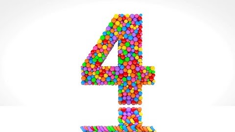 LEARN NUMBER 4 ON 3D COLOR BALL INSPIRED BY PREVIEW 2 EFFECTS 