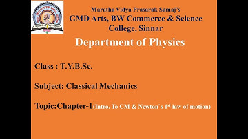 TYBSc CM Chapter 1 Lecture 1