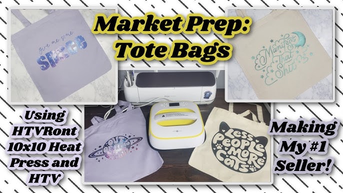 Personalising a tote bag with holographic heat transfer vinyl (HTV)  monogram – CraftAGoGo