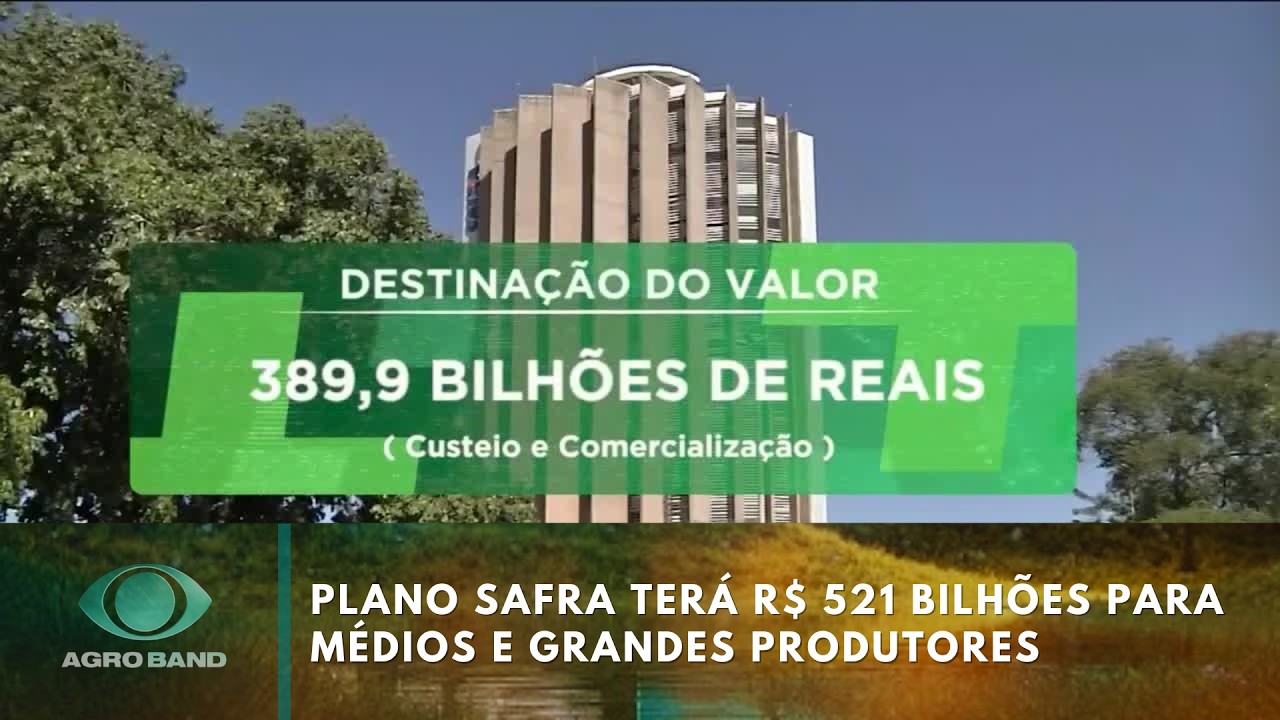 Plano safra terá R$ 521 bilhões para médios e grandes produtores | Agro Band