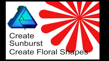 How to create sunburst, Floral Shapes in Affinity Designer
