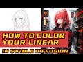 How to use new controlnet in stable diffusion to color your lineart