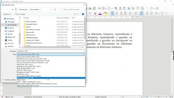 Libreoffice 7.  Writer.  Guardar y exportar