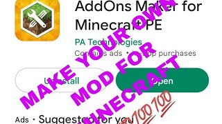 MAKE YOUR OWN MOD BY ADDON MAKER