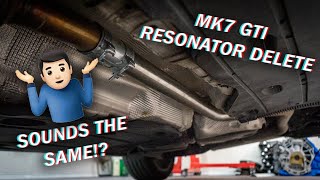 Does a Mk7 GTI Resonator Delete Even Sound Different?