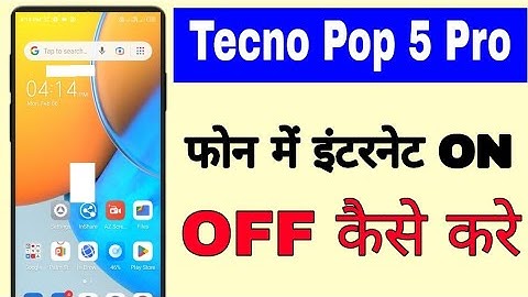 Tecno Pop 5 pro me internet on off kaise kare ।tecno Pop 5 pro internet band chalu kaise kare