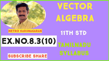 11th Std Ex.8.3(10) If vector a and b are unit vectors A in angle between them then show that sinA/2