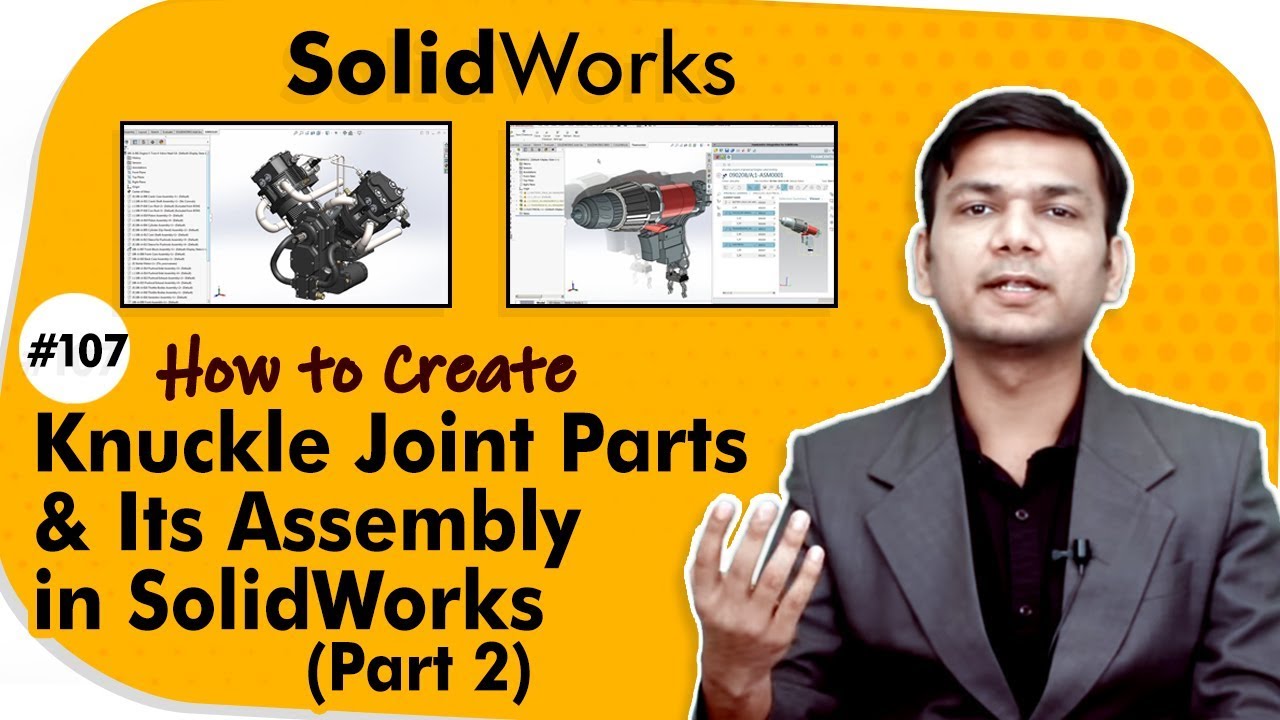 How to Create Knuckle Joint Parts and Its Assembly in SolidWorks (Part ...