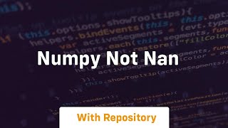 numpy not nan