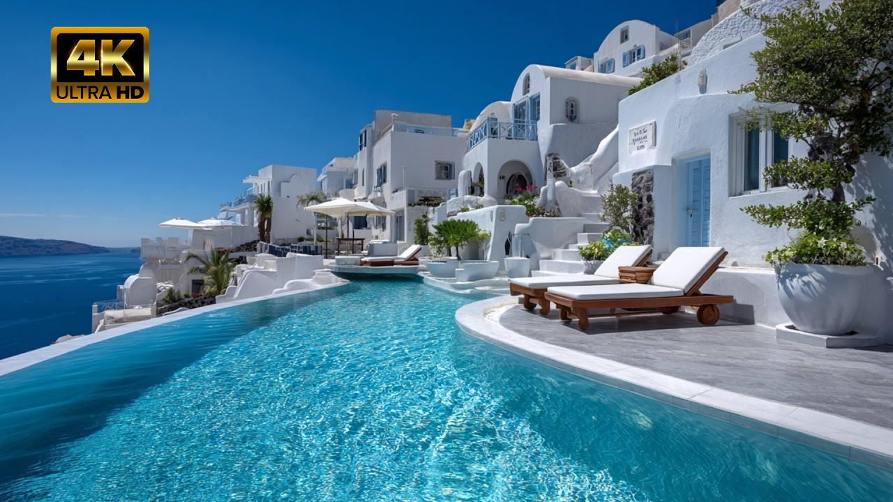 Пешеходное путешествие по Санторини: 4K-гид по городу 🇬🇷 ГРЕЦИЯ