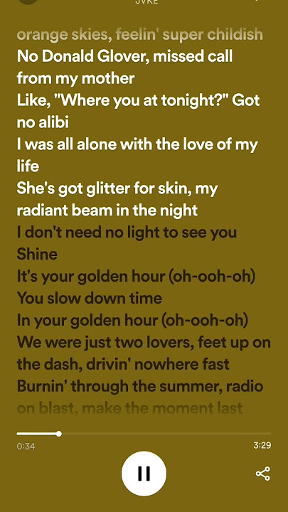 Golden Hour -JVKE (Lyrics)