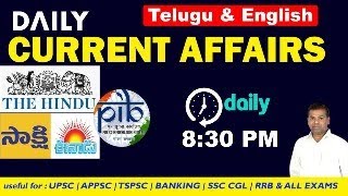 01-May-2024 Daily Current Affairs English and Telugu I Dr. Nagaraju Pendam
