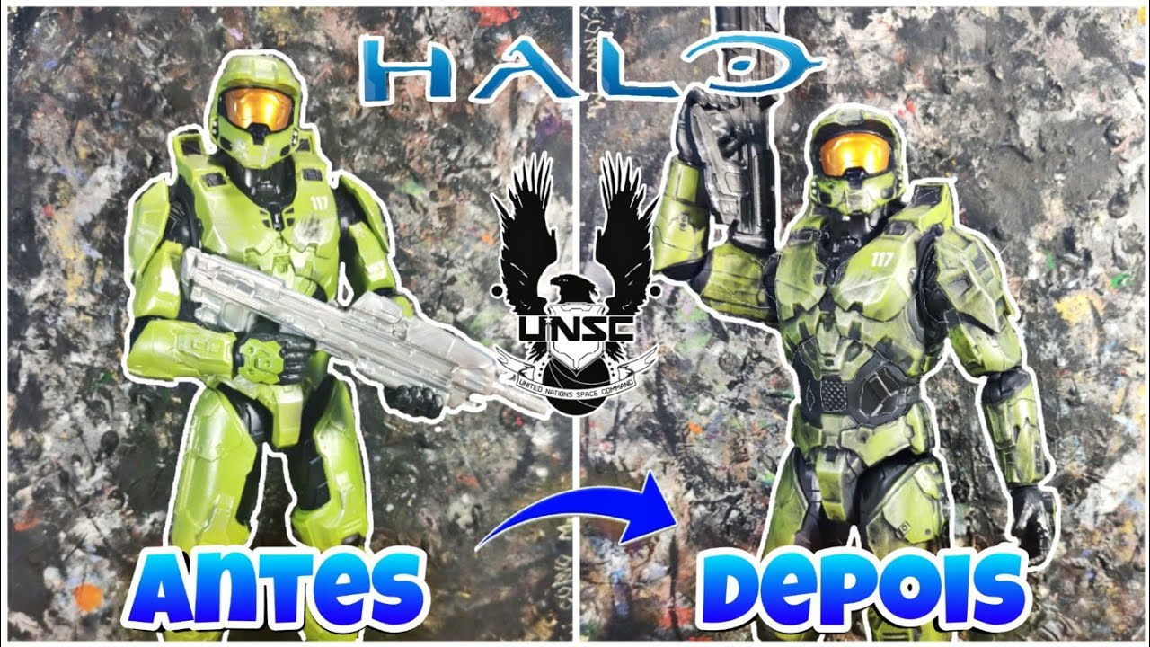 Transformando Boneco do Master Chief em Action Figure Halo infinite Toymakeover
