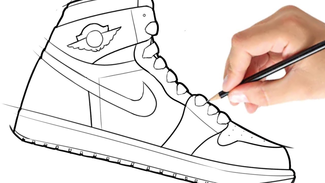 How to Draw a Shoe (Air Jordan 1) - YouTube