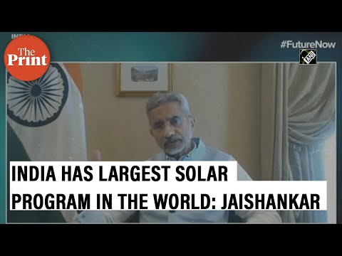 India has world's largest solar program, says Union Minister Jaishankar at India Global Forum 2021