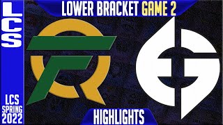 FLY vs EG Highlights Game 2 | Lower Round 1 LCS Playoffs Spring 2022 | FlyQuest vs Evil Geniuses G2