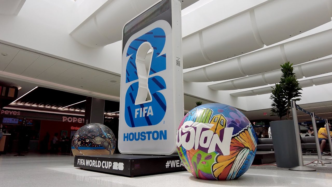 FIFA World Cup 26 Houston™ Countdown Clock at George Bush