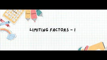 Limiting factors - ACCA Performance Management