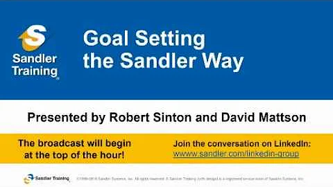 Goal Setting The Sandler Way